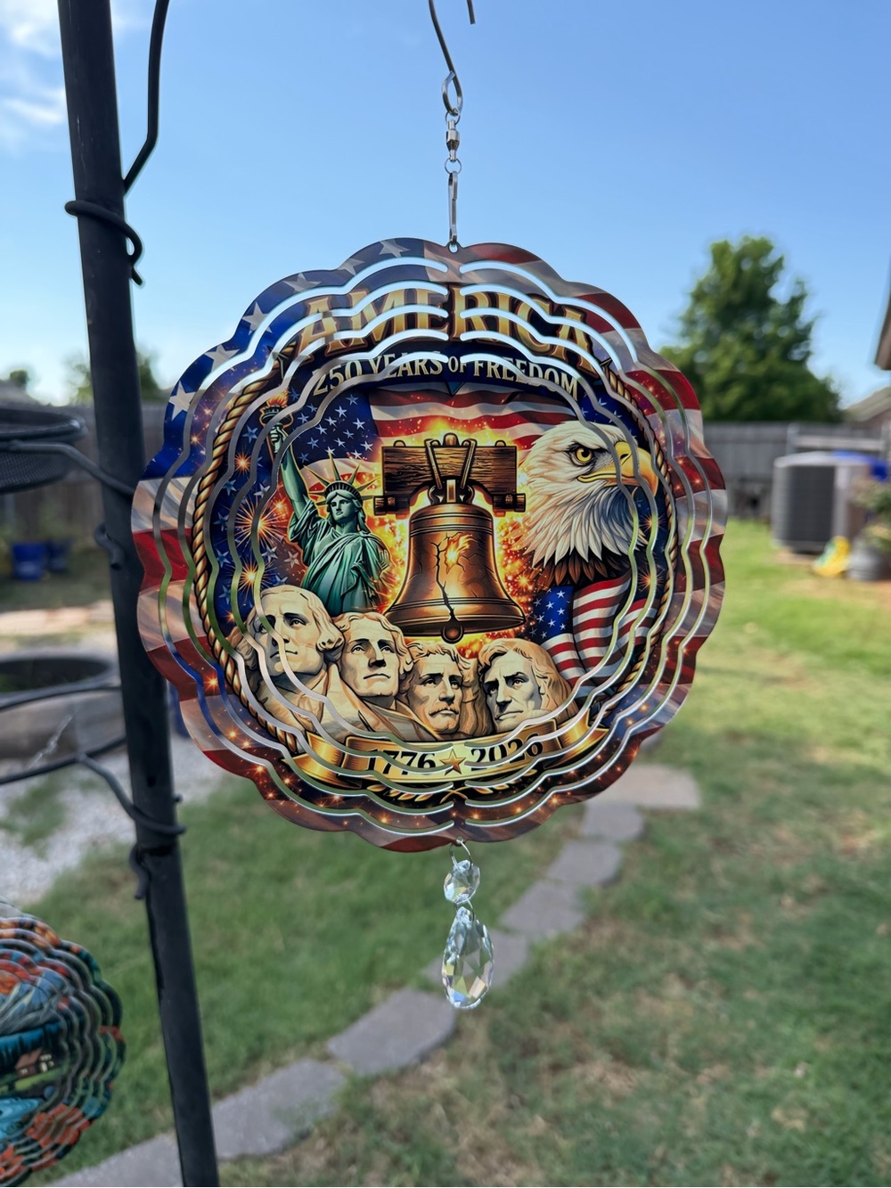 🍎2/$12🍎 Patriotic Liberty Wind Spinner - Sublimation #S0114C